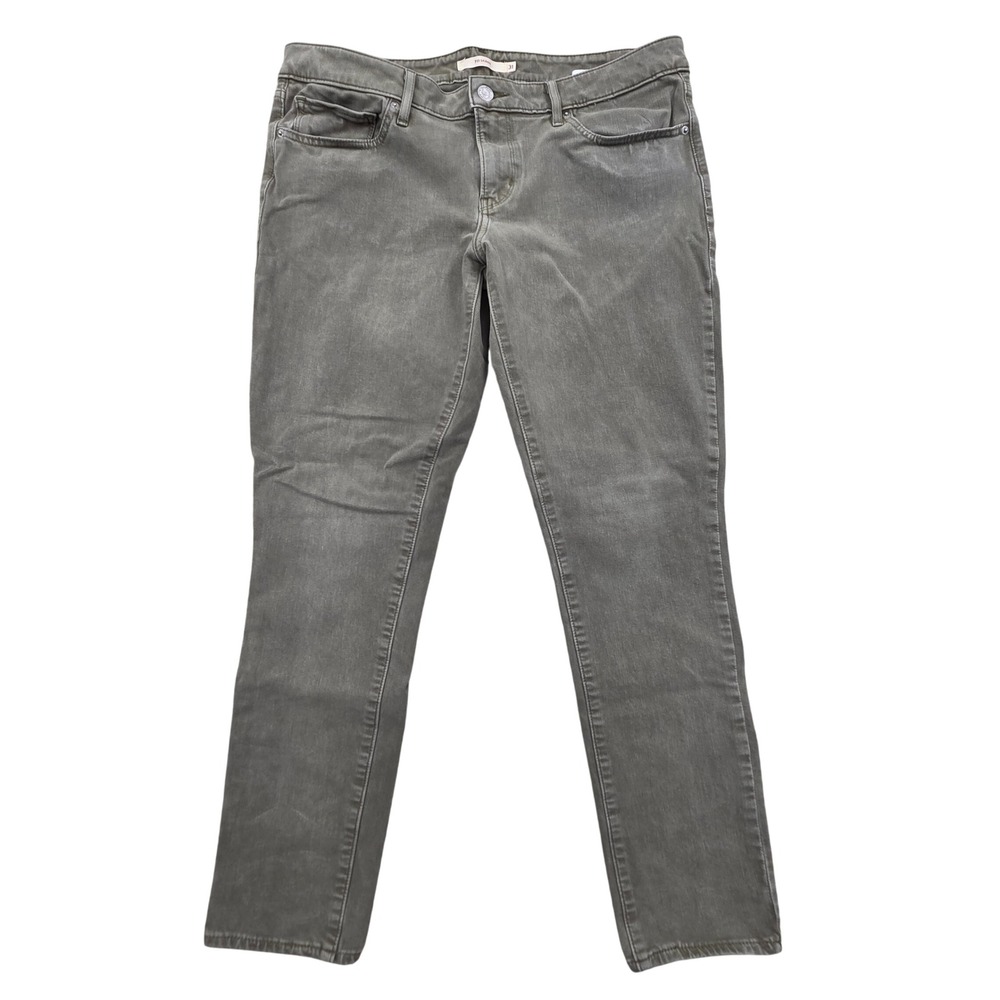 Levis 711 Skinny Jeans Womens 31x30‎ (actual 32x27) Green Mid Rise Stretch